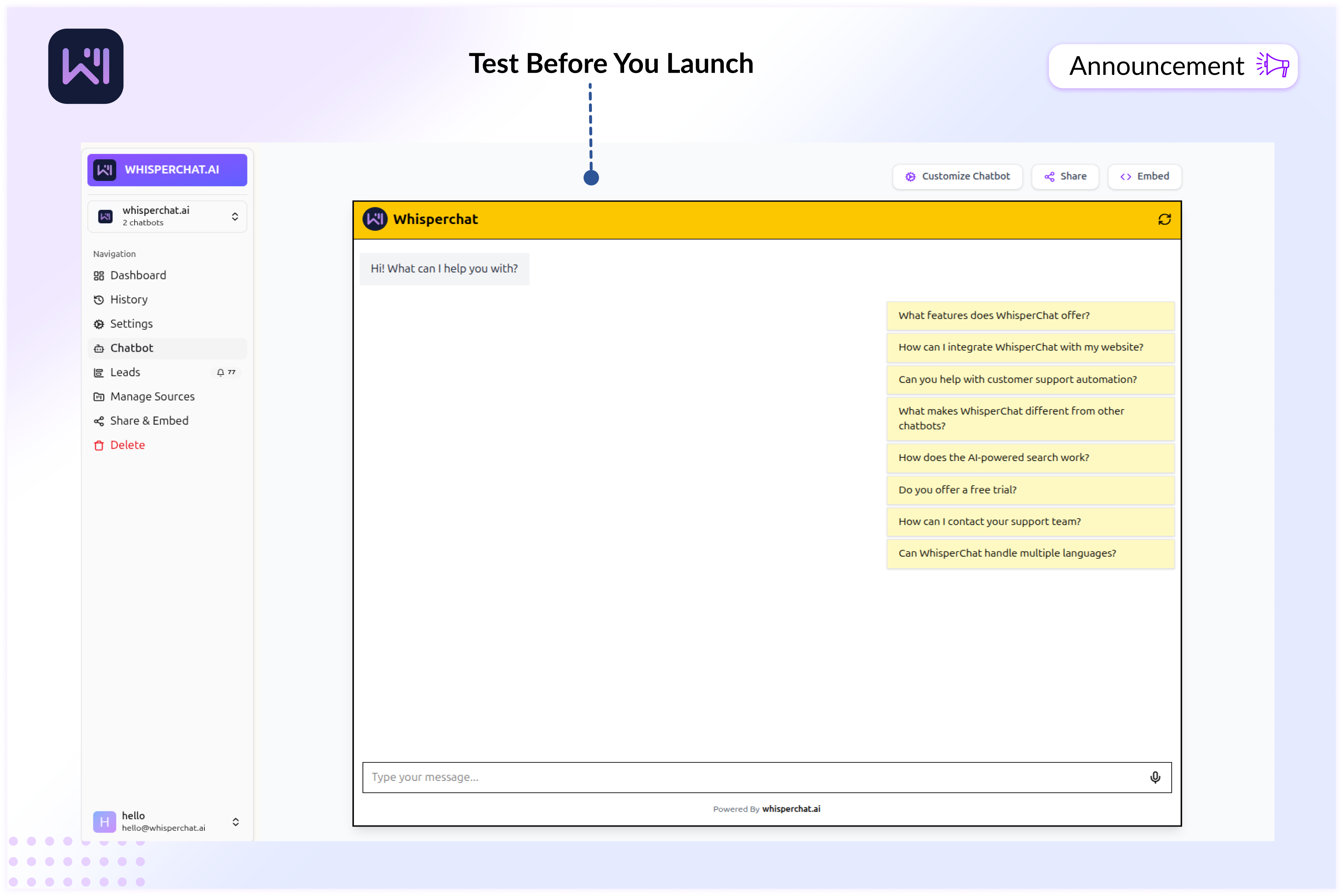 Changelog: Test Before You Launch