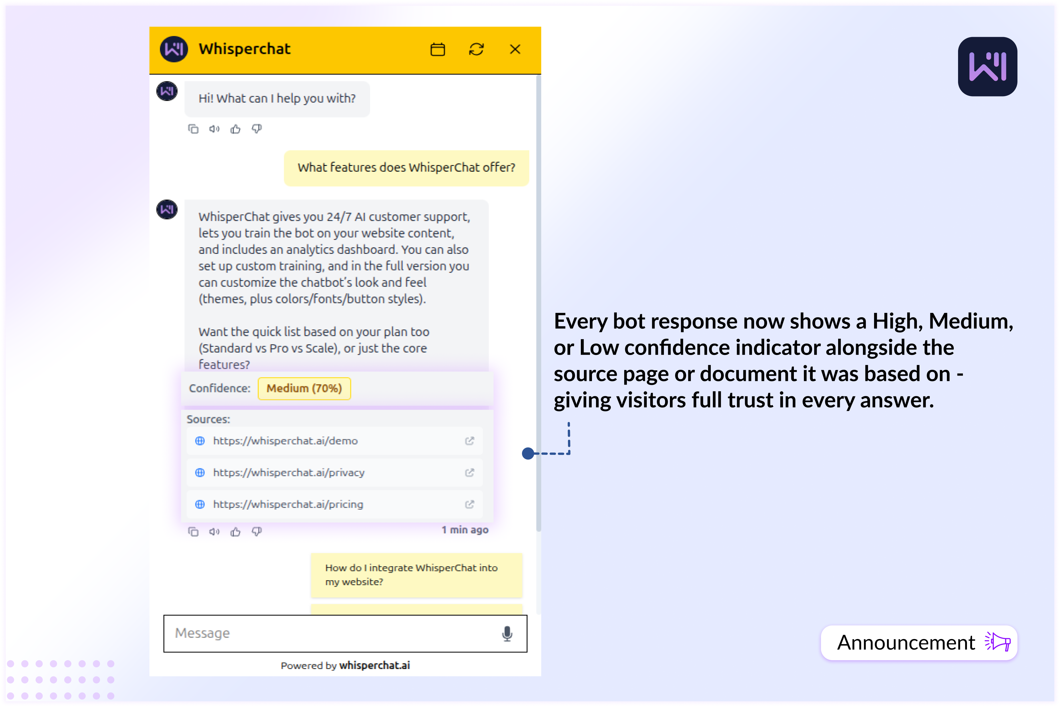 Changelog: Answer Transparency