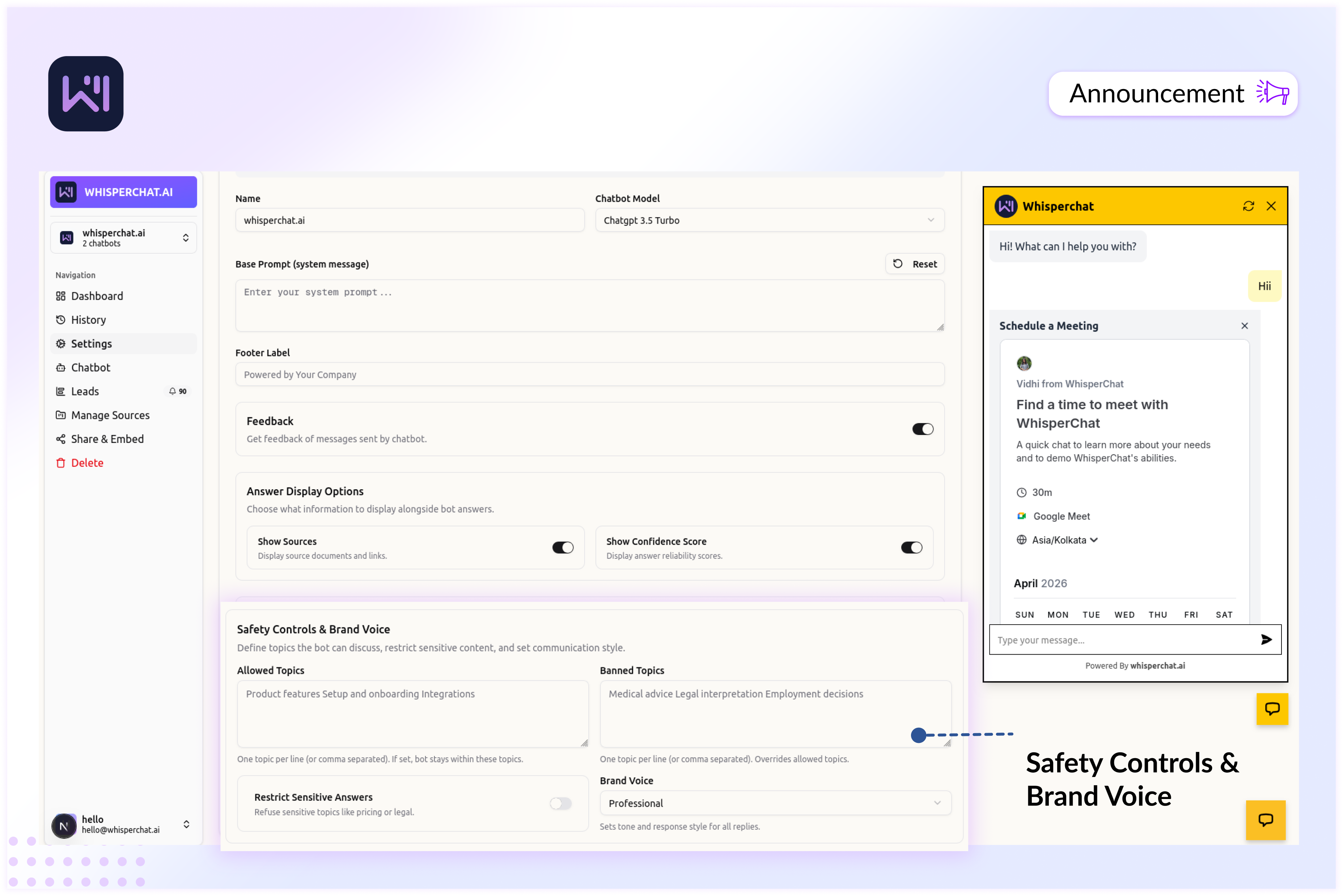 Changelog: Safety Controls & Brand Voice